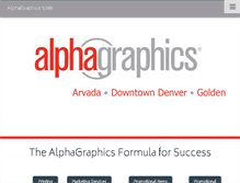 Tablet Screenshot of alphagraphics5280.com
